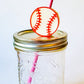Baseball Straw and Accessory