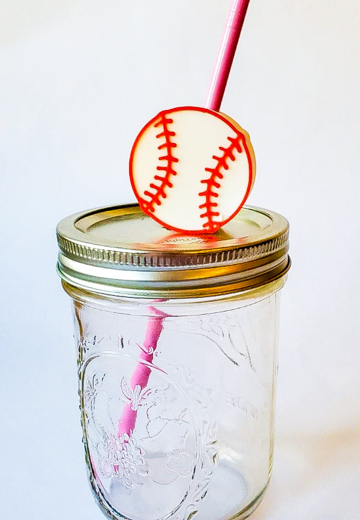 Baseball Straw and Accessory