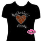 basketball_aunt heart spirit_wear  fitted shirt rhinestones sparkle bling