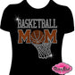 basketball_mom spirit_wear black fitted shirt rhinestones sparkle bling