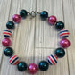 Pink & Navy Bubble Necklace- Young Girl