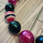 Pink & Navy Bubble Necklace- Young Girl
