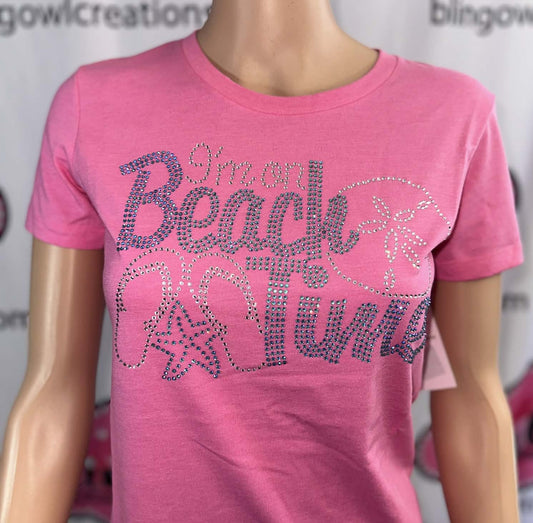 I'm on Beach Time Womens Fitted (Sample)