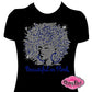 lady afro hair beautiful on fleek shirt black women cultural african american rhinestones sparkle bling