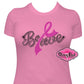 Believe Cursive Ribbon (Rhinestone Design)