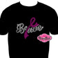 Believe Cursive Ribbon (Rhinestone Design)
