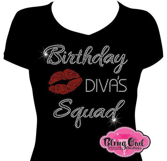 Birthday Diva Squad 1 (Rhinestone Design)