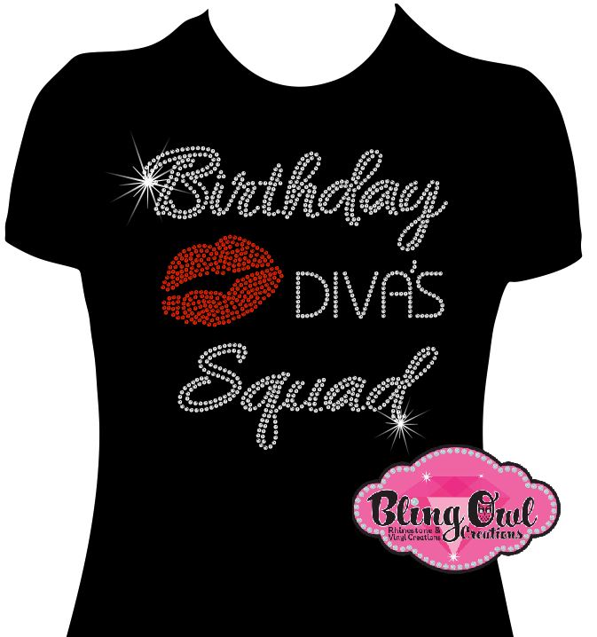 Birthday Diva Squad 1 (Rhinestone Design)