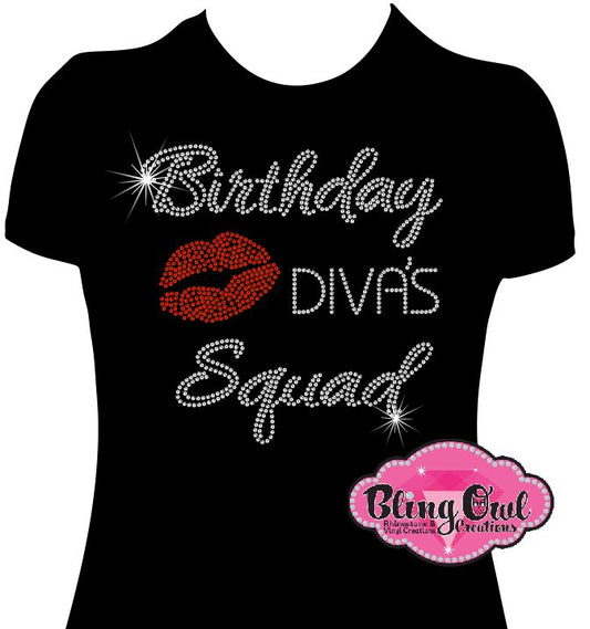 Birthday Diva Squad 1 (Rhinestone TRANSFER ONLY)