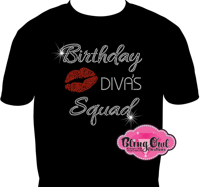 Birthday Diva Squad 1 (Rhinestone Design)