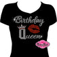 Birthday Queen lips 1 (Rhinestone Design)