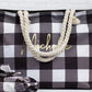 Buffalo Plaid Large Tote Bag