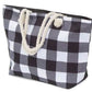 Buffalo Plaid Large Tote Bag