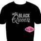 black queen princess crown lady shirt black women cultural african american rhinestones sparkle bling