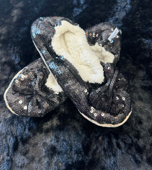 Sequin Slippers - Black