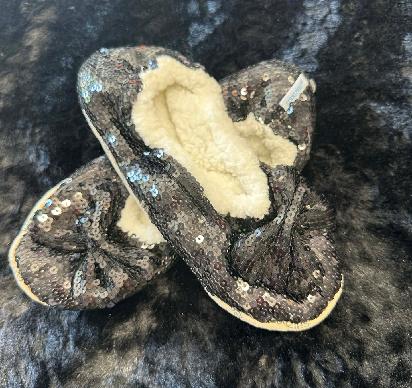 Sequin Slippers - Black