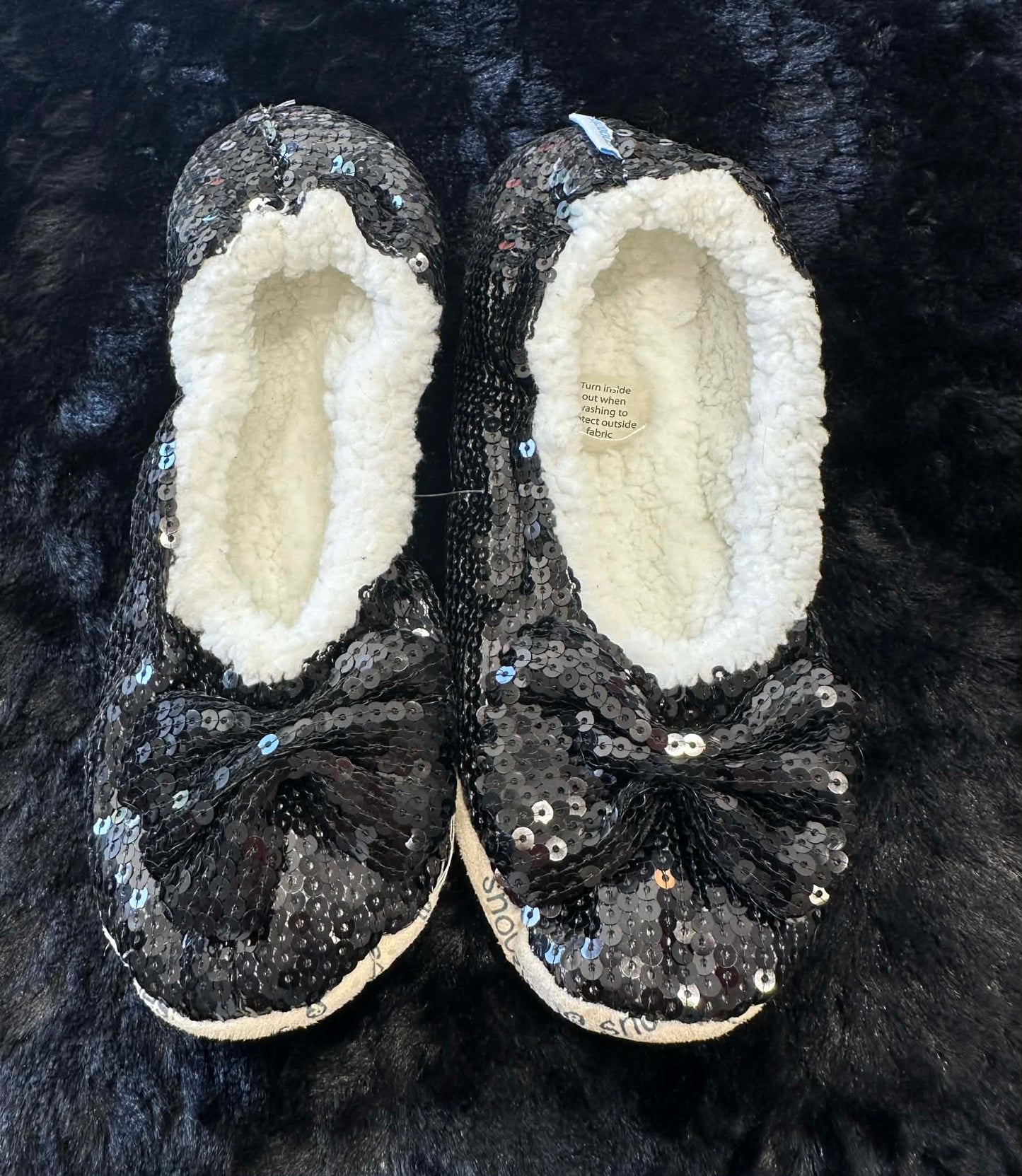 Sequin Slippers - Black