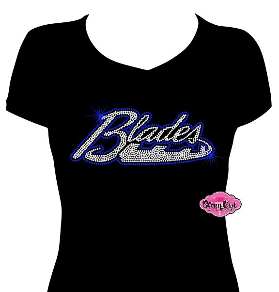 Blades Womens Fitted Short Sleeve V-neck Tshirt
