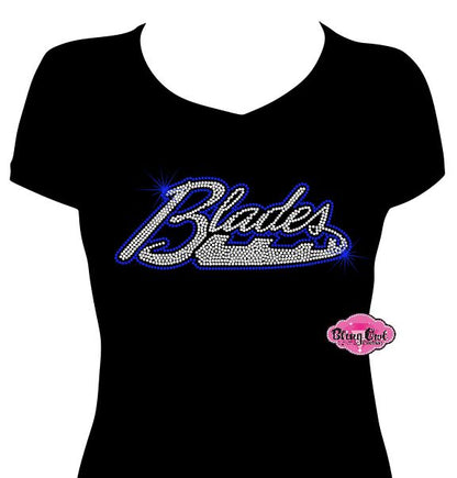 Blades Womens Fitted Short Sleeve V-neck Tshirt