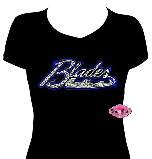 Blades Womens Fitted Short Sleeve V-neck Tshirt