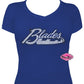 Blades Womens Fitted Short Sleeve V-neck Tshirt
