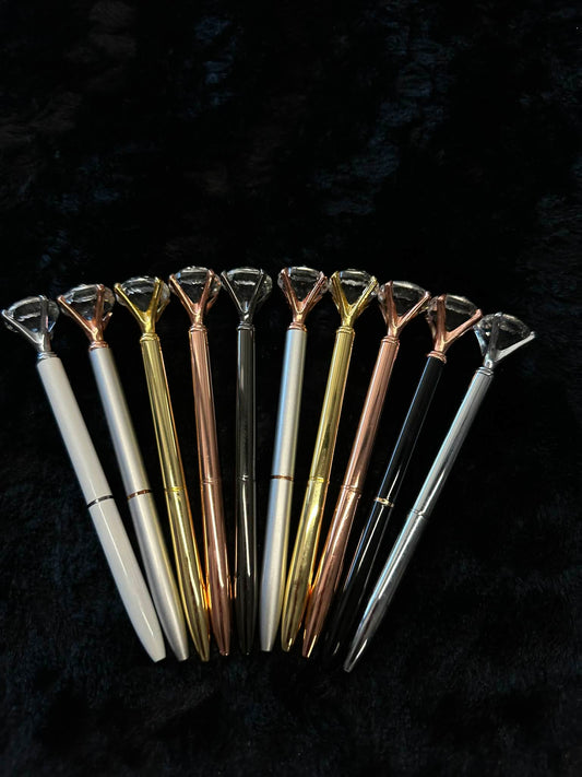 Diamond Ballpoint Pens - Metallic