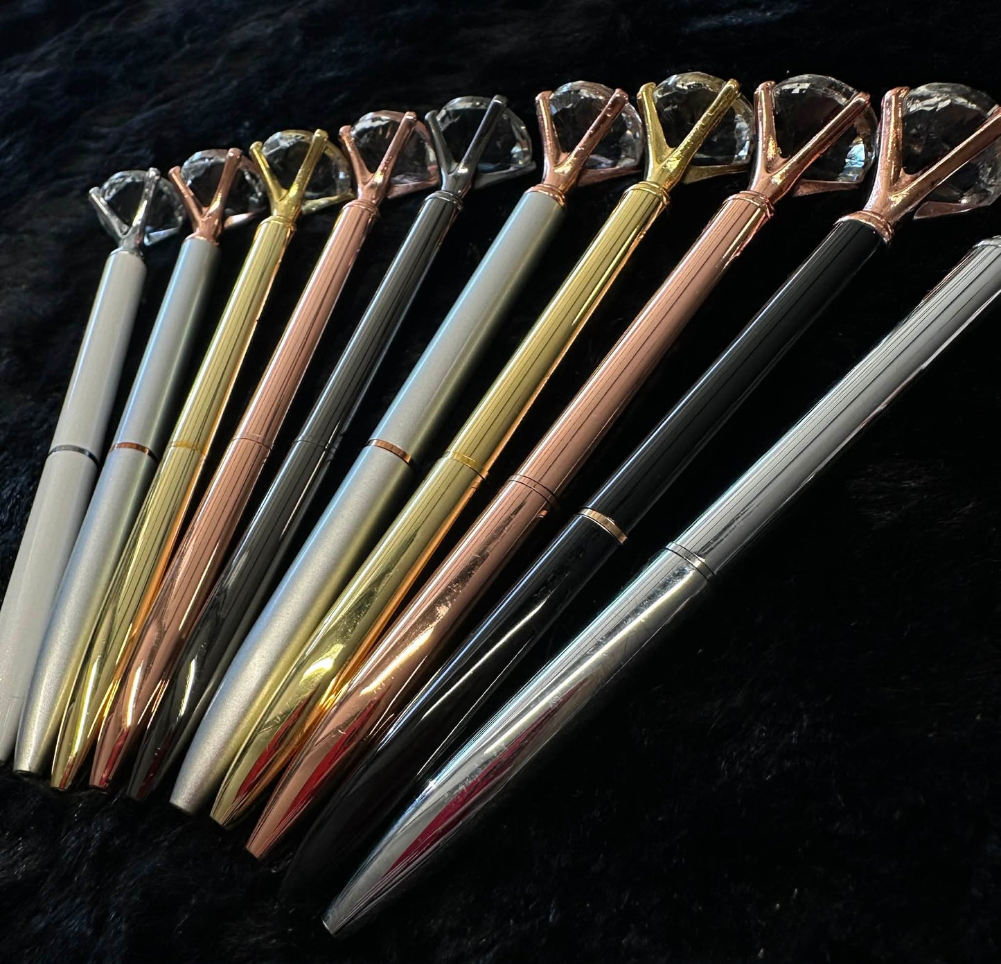 Diamond Ballpoint Pens - Metallic