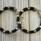 Black & Gold Hoop Earrings