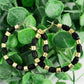 Black & Gold Hoop Earrings