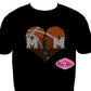 Girl Faded Heart Basketball  (Rhinestone design)