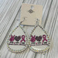 Breast Cancer Metal Rhinestone Teardrop Earrings