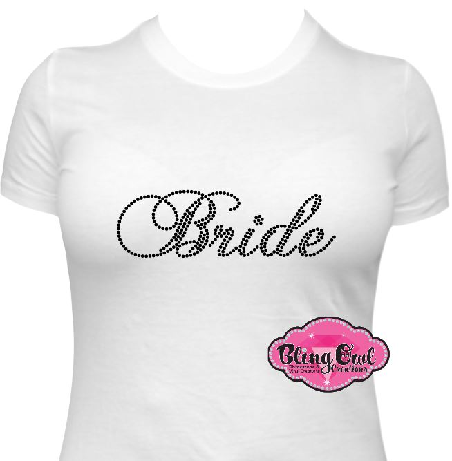bride_wedding shirt rhinestones sparkle bling