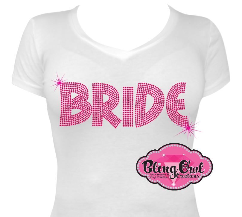 bride_to_be_shirt bridal_shower_party_outfit bachelorette_party_tees cute_trendy_bride_shirt rhinestone_royalty_sparkle_on_your_day bride_to_bling