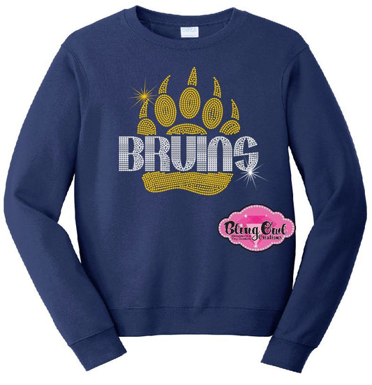 Bruins Paw Crewneck Adult Unisex