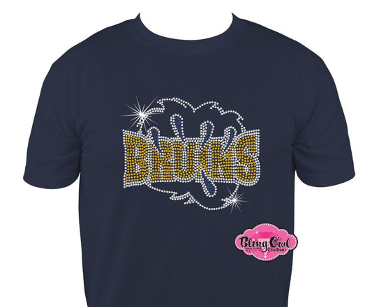western-branch bruins spirit_wear rhinestones sparkle bling bear claw