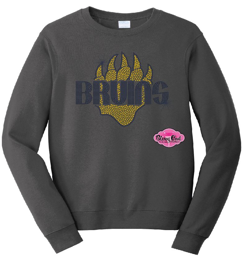 Bruins Paw Claws Crewneck Adult Unisex
