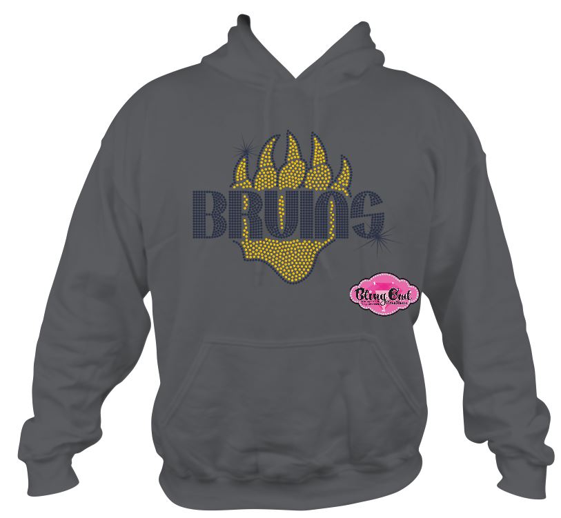 Bruins Paw Claws Sweatshirt Hoodie Adult Unisex