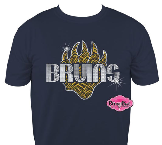 Bruins Paw Claws Short Sleeve Adult Unisex