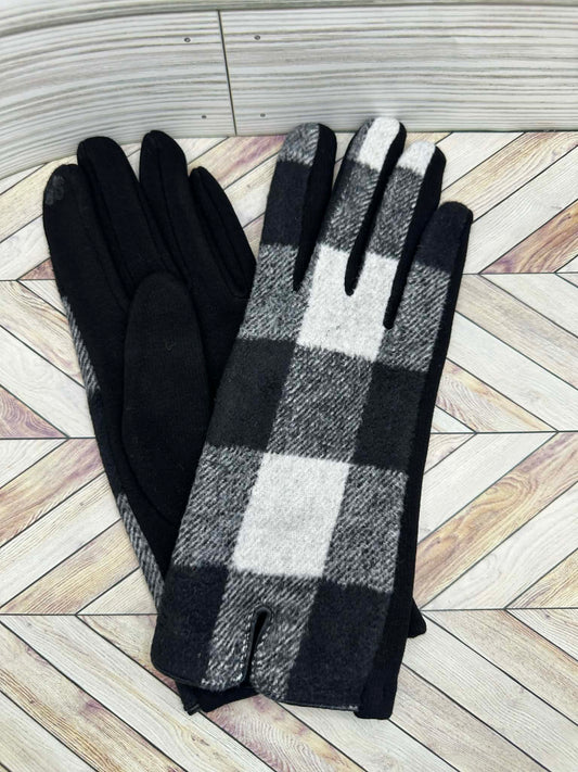Buffalo Plaid Womens Gloves