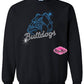 Bulldogs Face Side Script Adult Unisex Crewneck