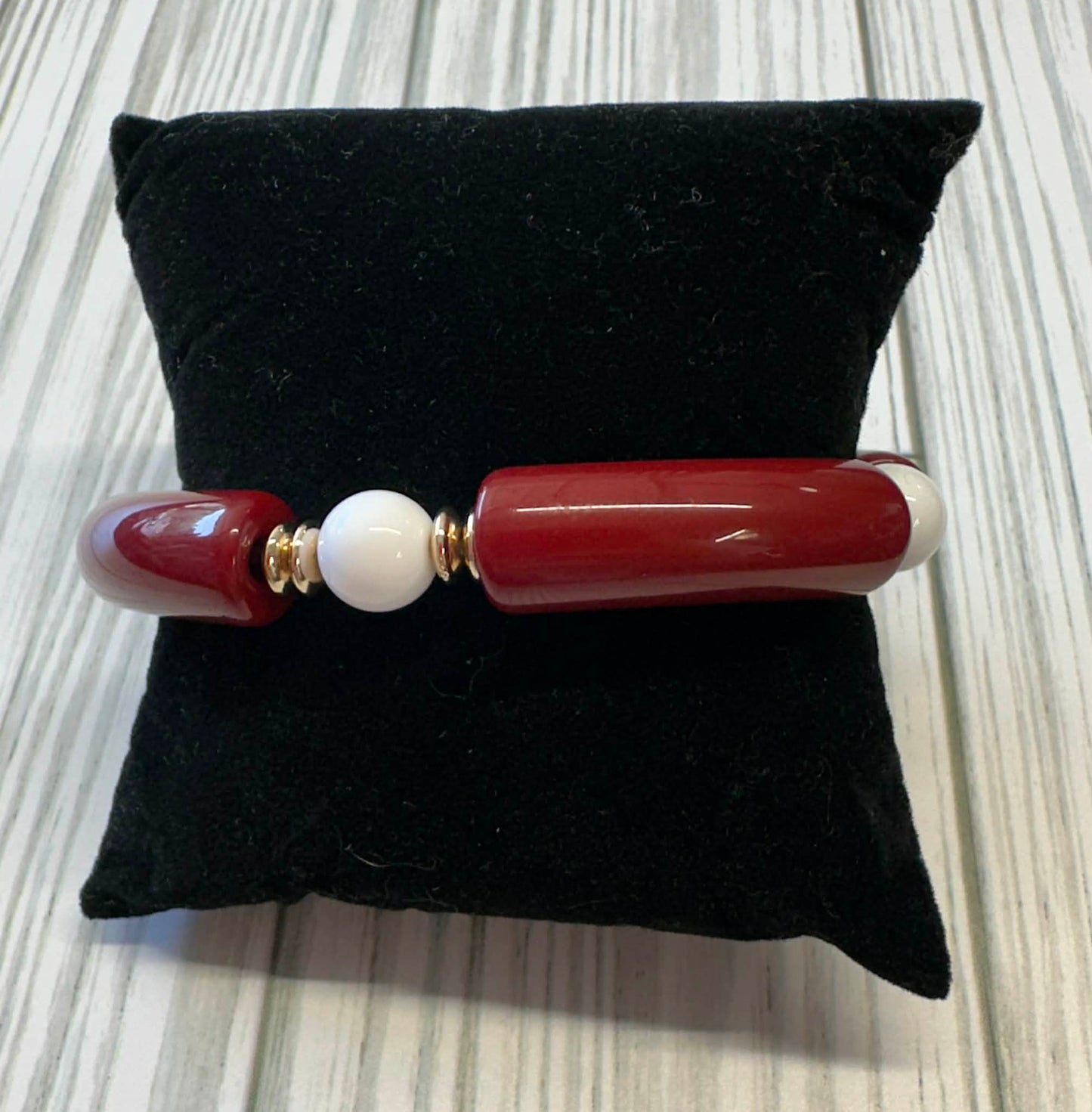 Burgundy Game Day Bracelet Set
