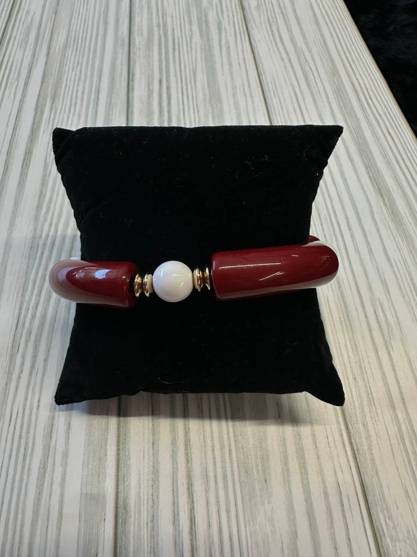 Burgundy Game Day Bracelet Set