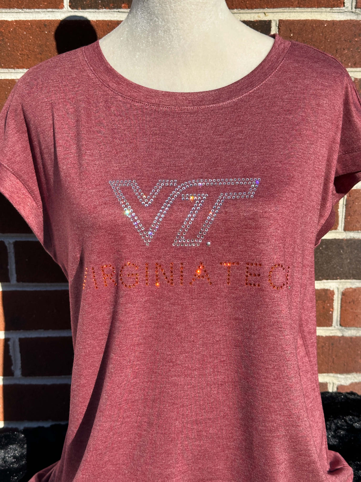 VT Virginia Tech Cap Sleeve Womens Shirt