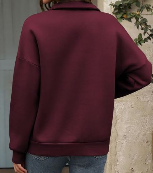 VT Quarter Zip Maroon Pullover