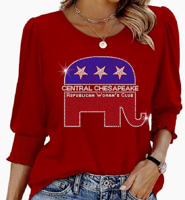 CCRWC Dressy Casual 3/4 Ruffle Sleeve Republican Elephant