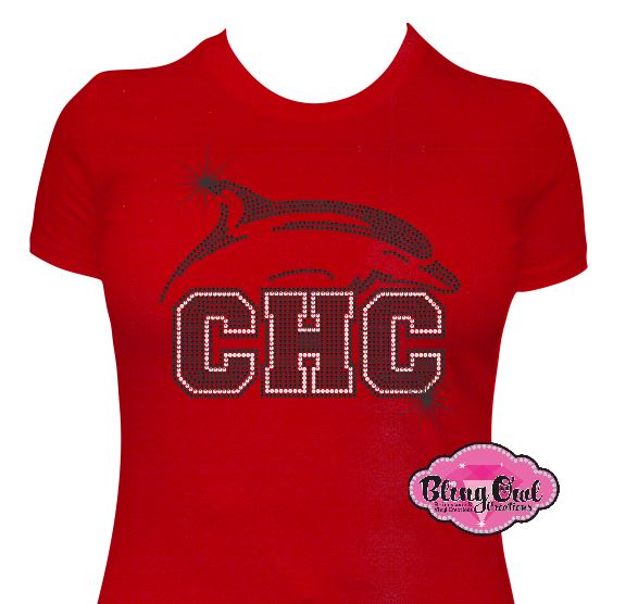 Cape Henry Collegiate Dolphins Womens Fitted Tshirt