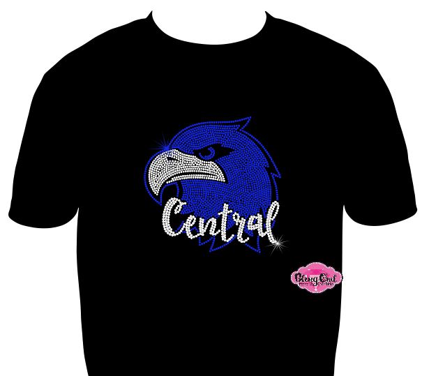 Central Eagles Face Adult Unisex Scoop Neck