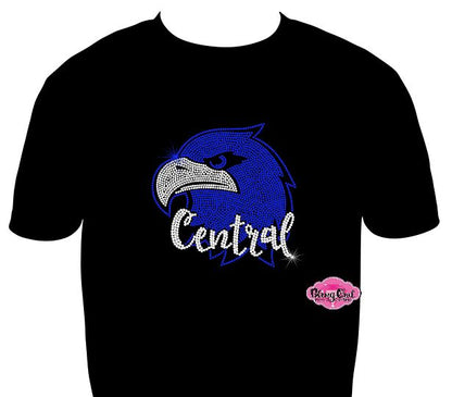 Central Eagles Face Adult Unisex Scoop Neck