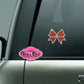 cheer bow bling decal car decal window decal laptop water bottle sticker bling rhinestones sparkle 
