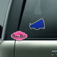 cheer megaphone bling decal car decal window decal laptop water bottle sticker bling rhinestones sparkle 